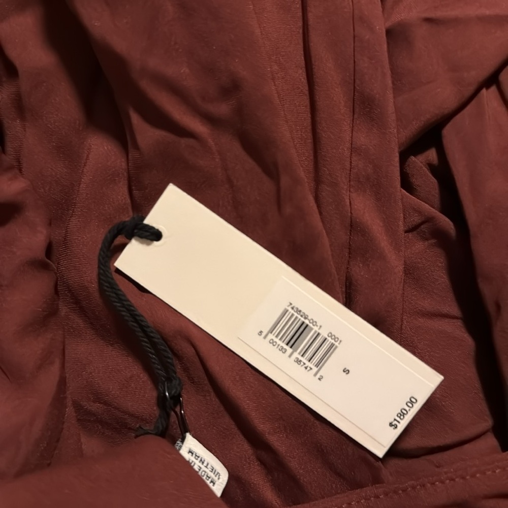 NWT! Banana Republic Deep Brick Red Knit Midi Dress- Size Small 🎧 - Picture 6 of 6